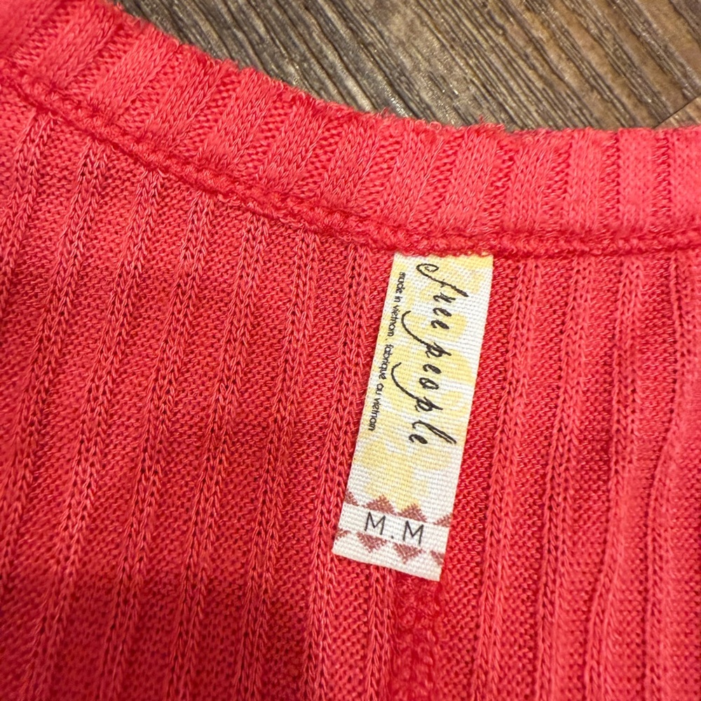Free People Drippy Thermal Sunset Waffle Knit Tunic Size M - Picture 8 of 10